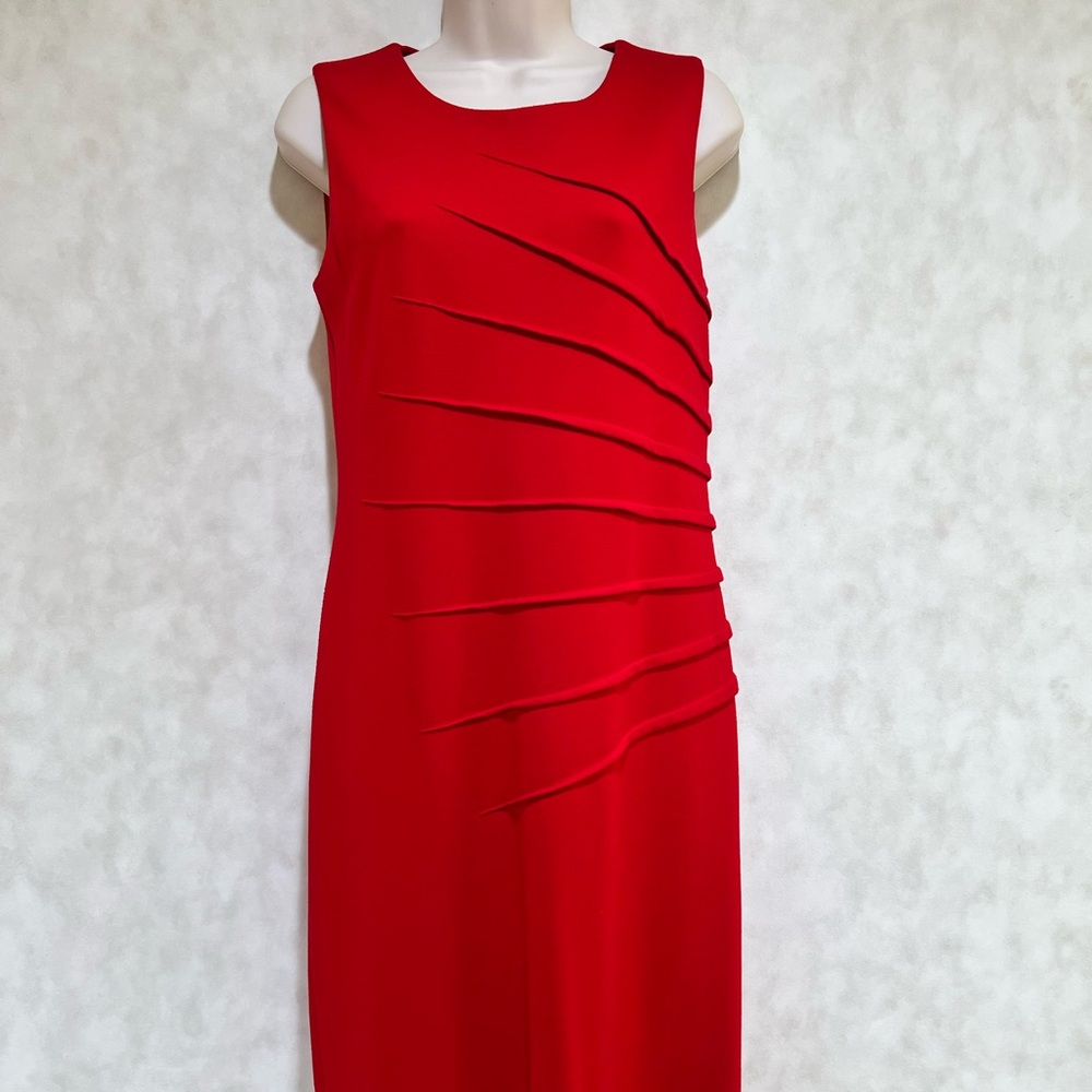 Calvin Klein Vibrant Red Midi Dress